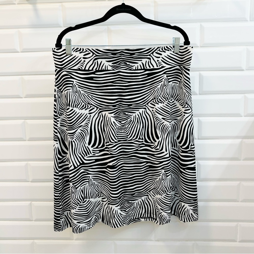 Women’s Large Merona Animal Print Midi A-Line Skirt - Picture 1 of 4